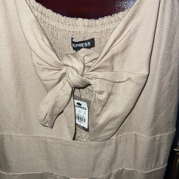 Express linen blend midi dress - Picture 2 of 2